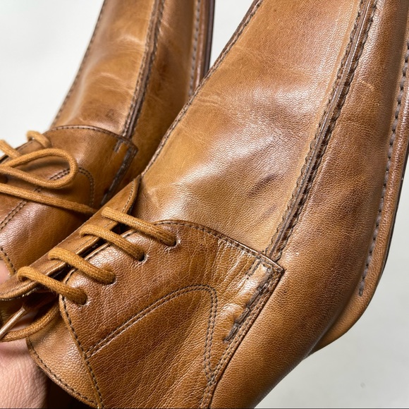 Democrata square toe leather shoe lace up size 43 or US size 10 - Picture 9 of 16